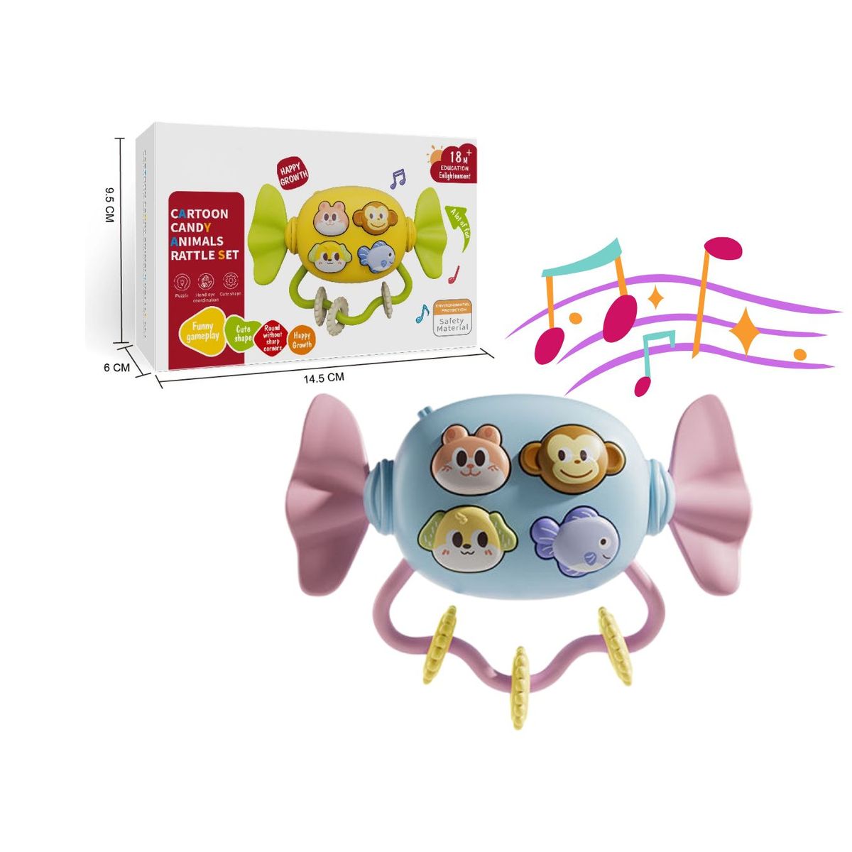 GENERICO - Sonajero Interactivo Caramelo Musical para Bebé