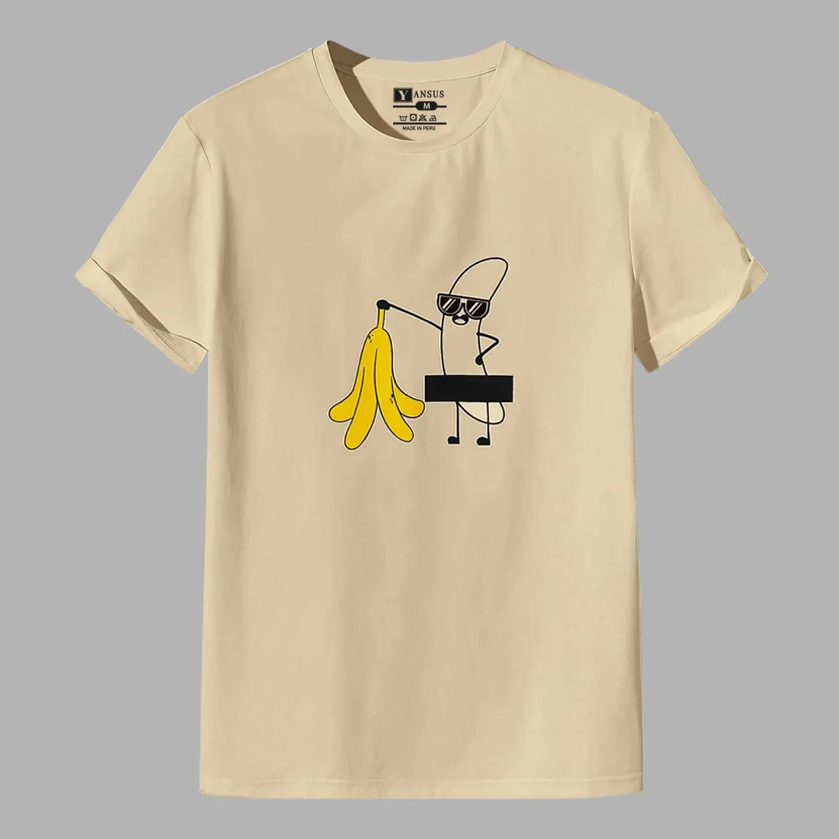 YANSUS - Polo Hombre Yansus Estampado Plátano