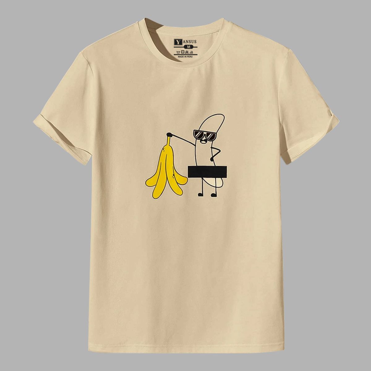 YANSUS - Polo Hombre Yansus Estampado Plátano