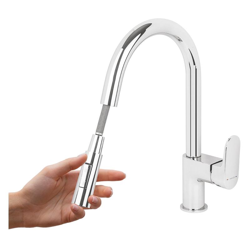 TREBOL - Monocomando para Cocina en Bronce Cromado Trebol