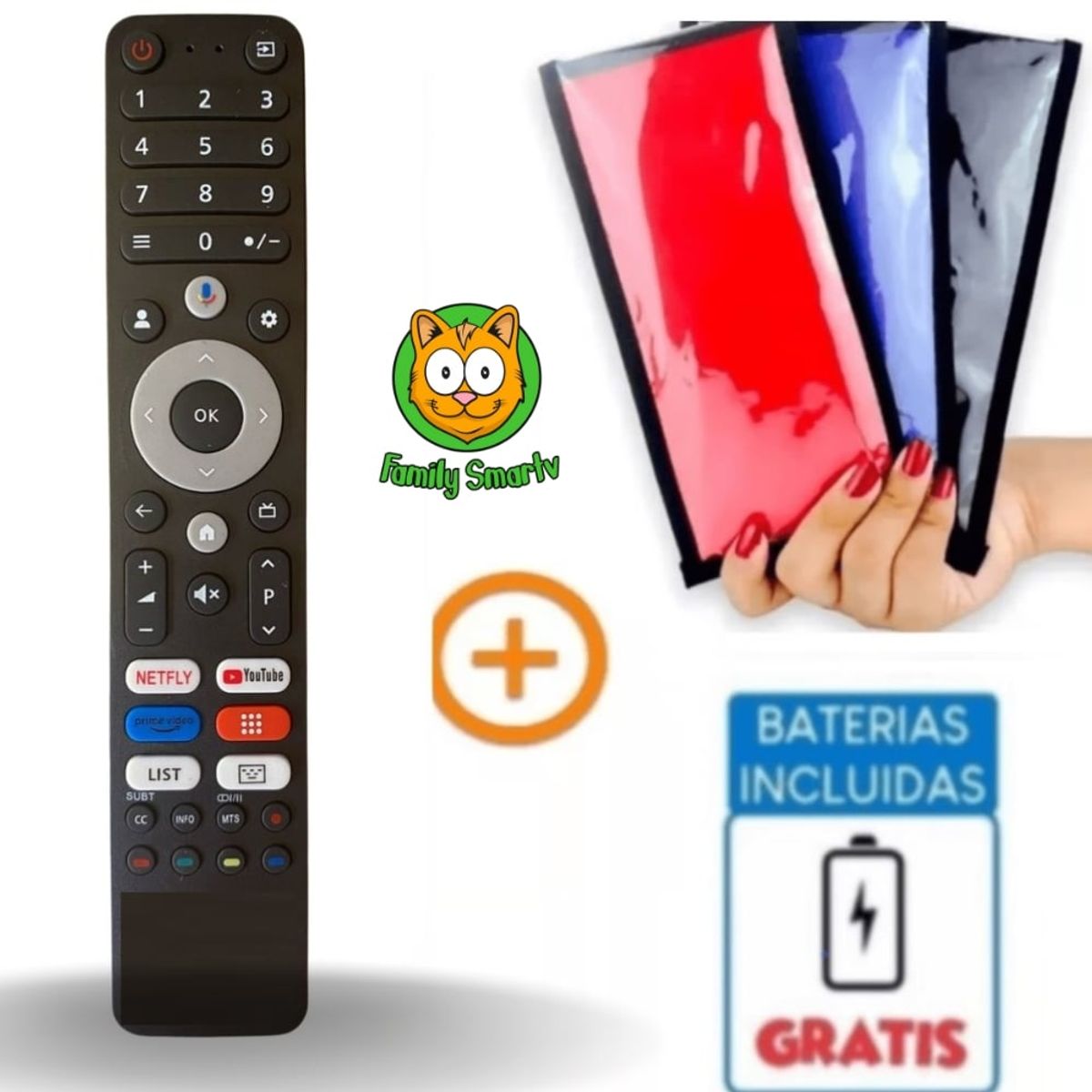GENERICO - Control Remoto Tv Hyundai Google Tv + Funda