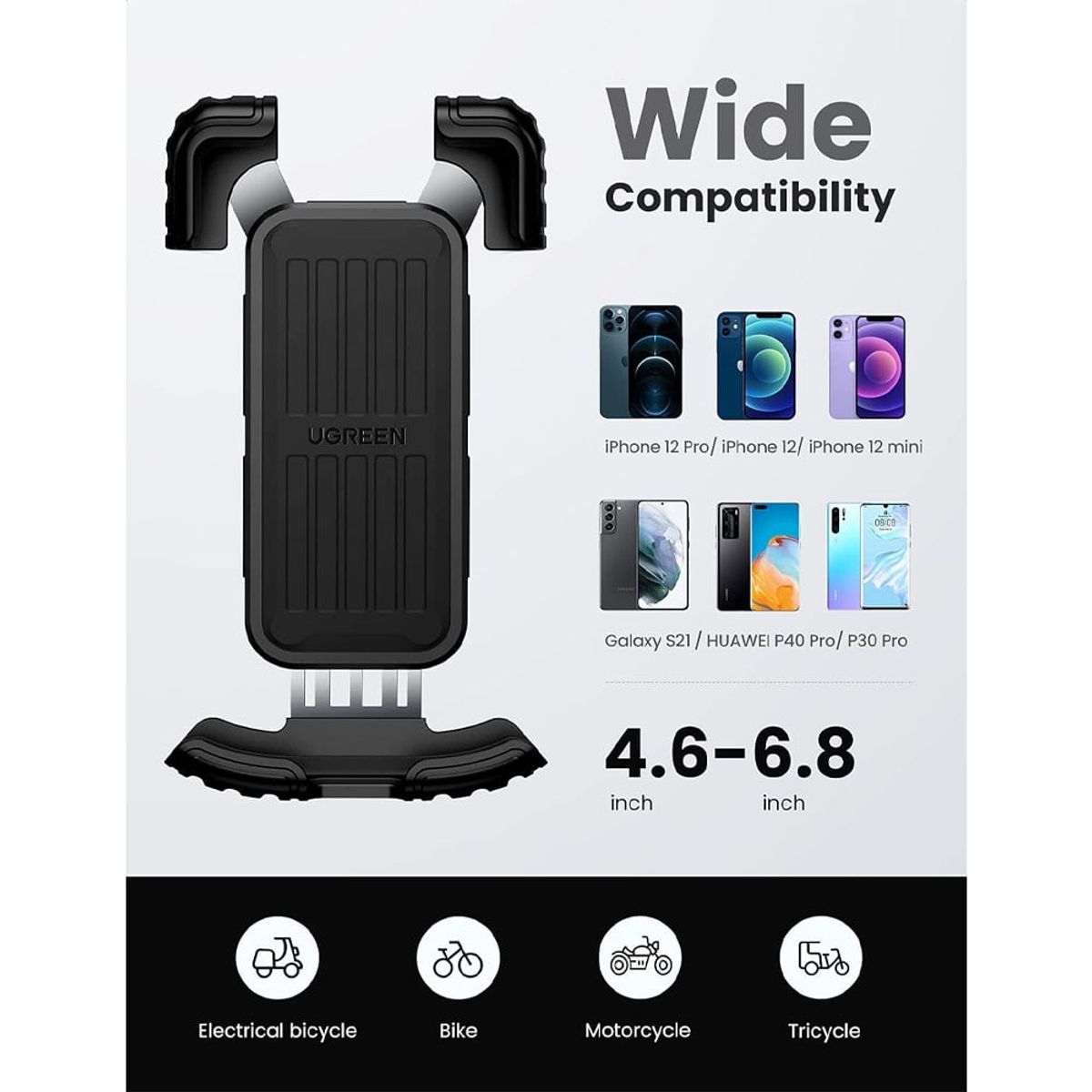 UGREEN - Soporte Ugreen Iot 60548 Para Celular Motocicleta