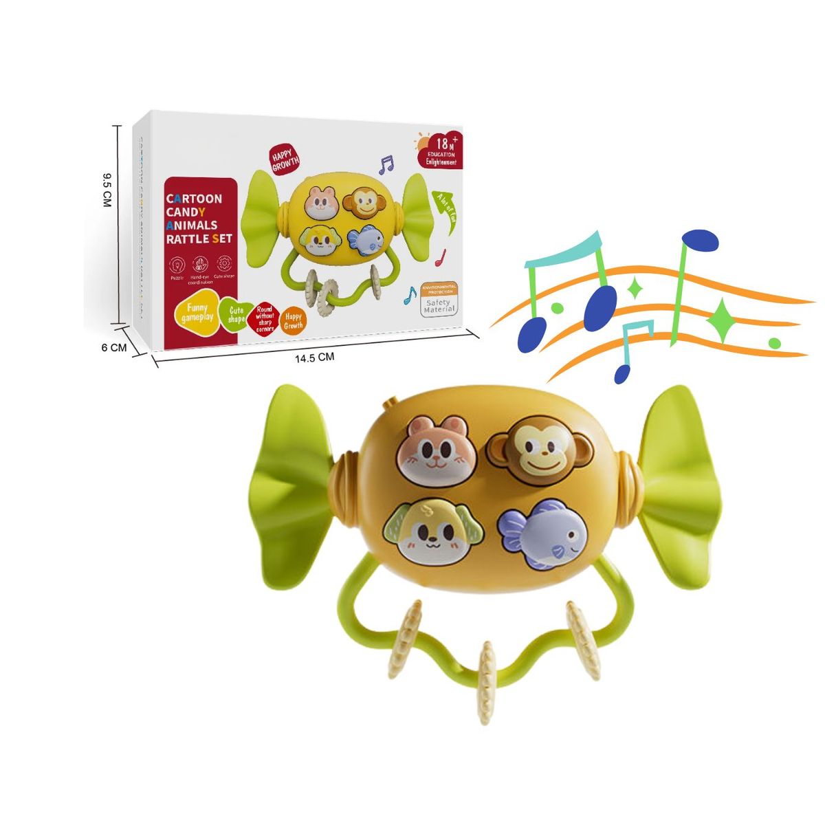 GENERICO - Sonajero Interactivo Caramelo Musical para Bebé