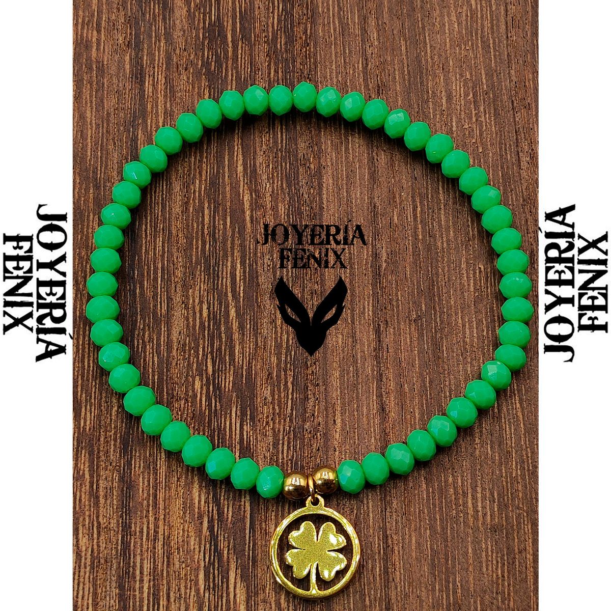 JOYERIA FENIX - Pulsera Trébol Elástica - Joyería Fénix