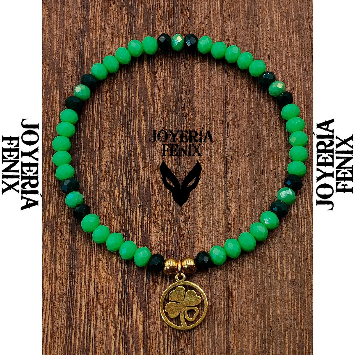 JOYERIA FENIX - Pulsera Trébol Elástica - Joyería Fénix