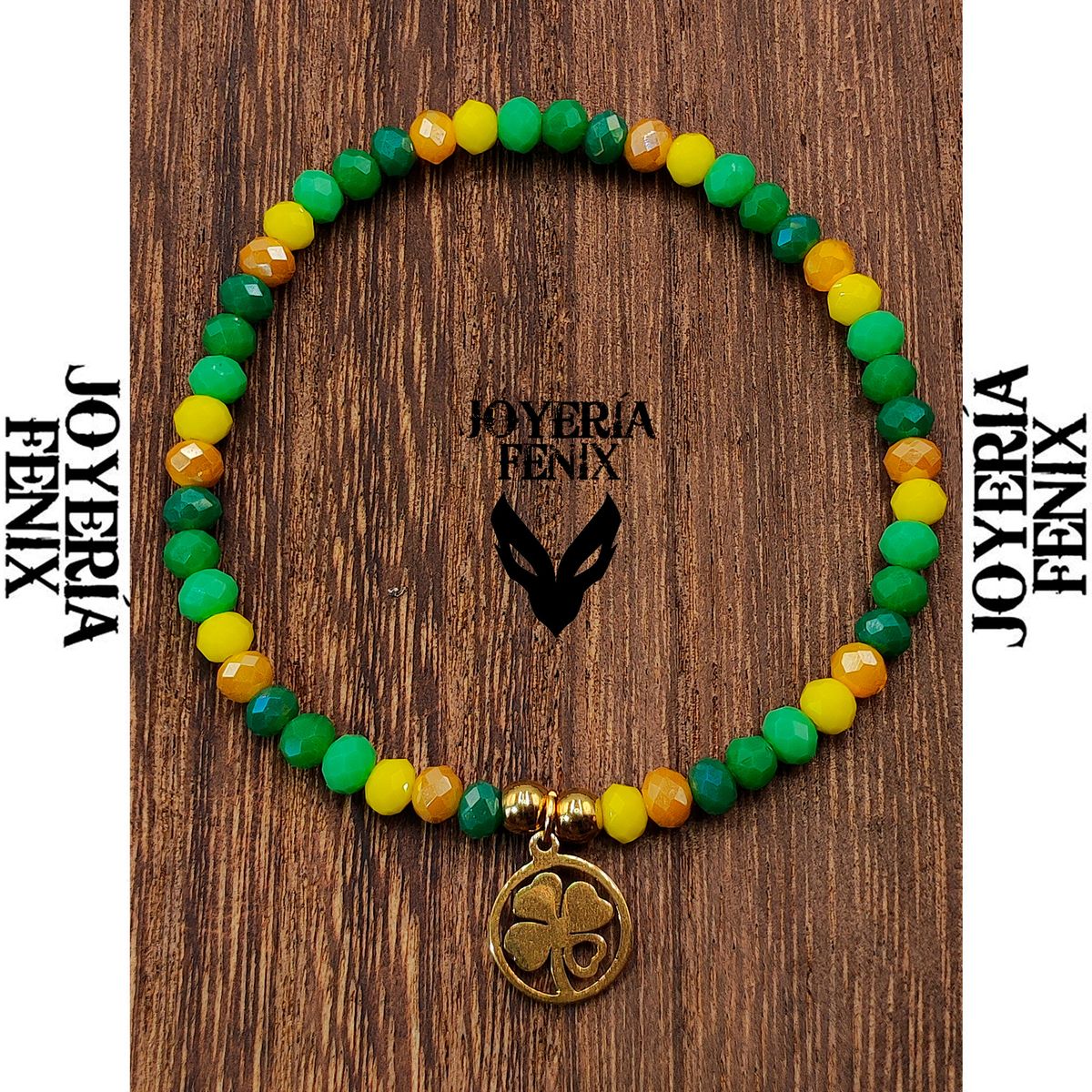 JOYERIA FENIX - Pulsera Trébol Elástica - Joyería Fénix