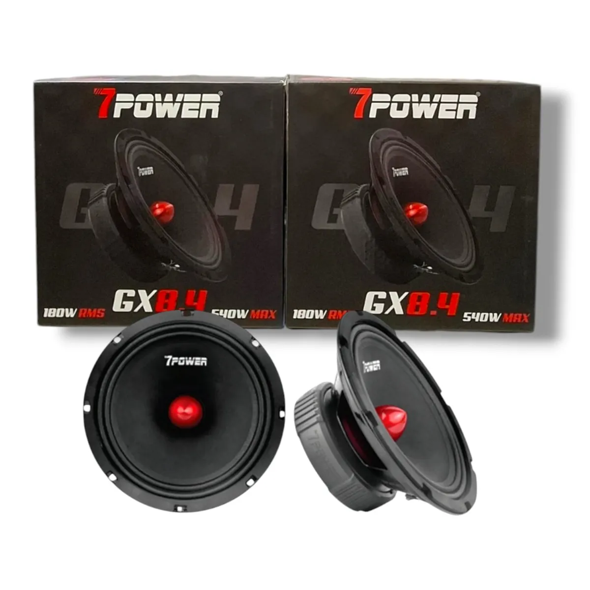 GENERICO - Parlantes Medios Rango Punta Bala 8" Pulgadas 540W 7 Power