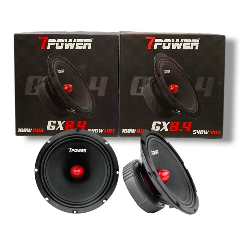 GENERICO - Parlantes Medios Rango Punta Bala 8" Pulgadas 7 Power 540W