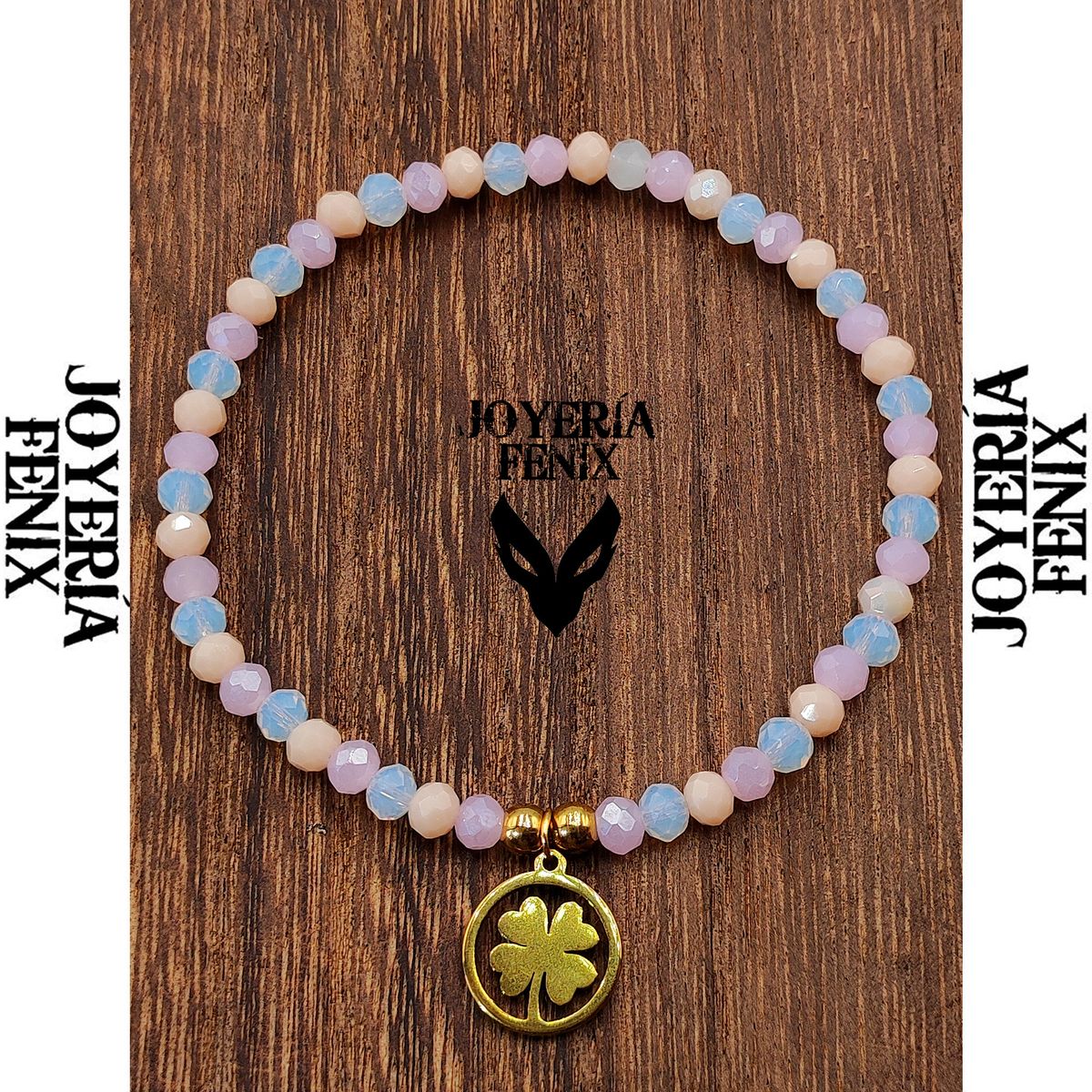 JOYERIA FENIX - Pulsera Trébol Elástica - Joyería Fénix