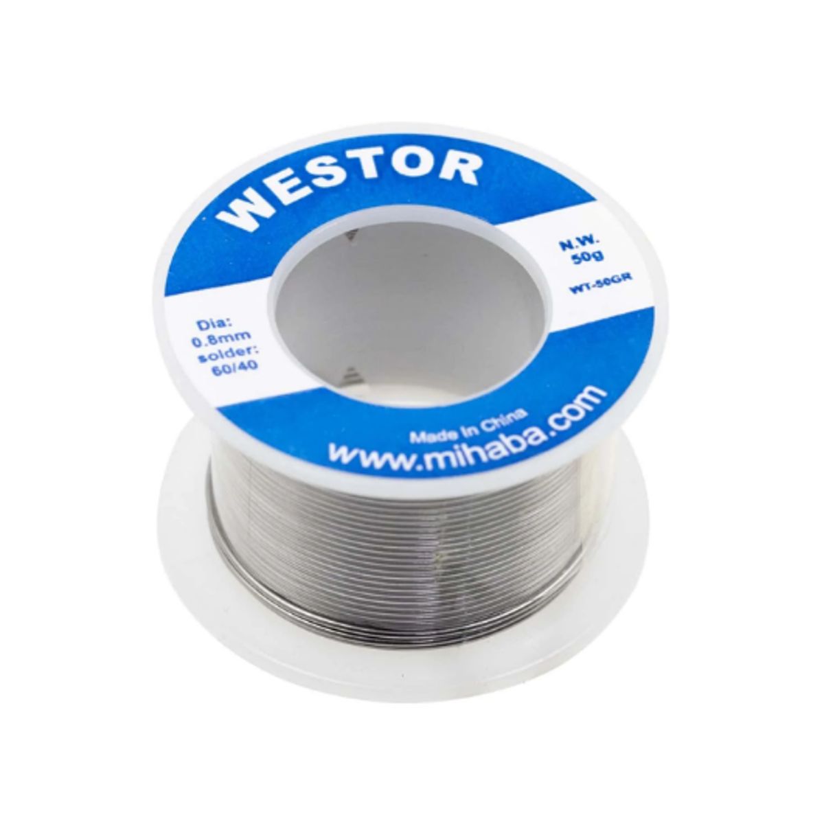 WESTOR - Rollo de Estaño 6040 08mm 50gr WT-50GR WESTOR