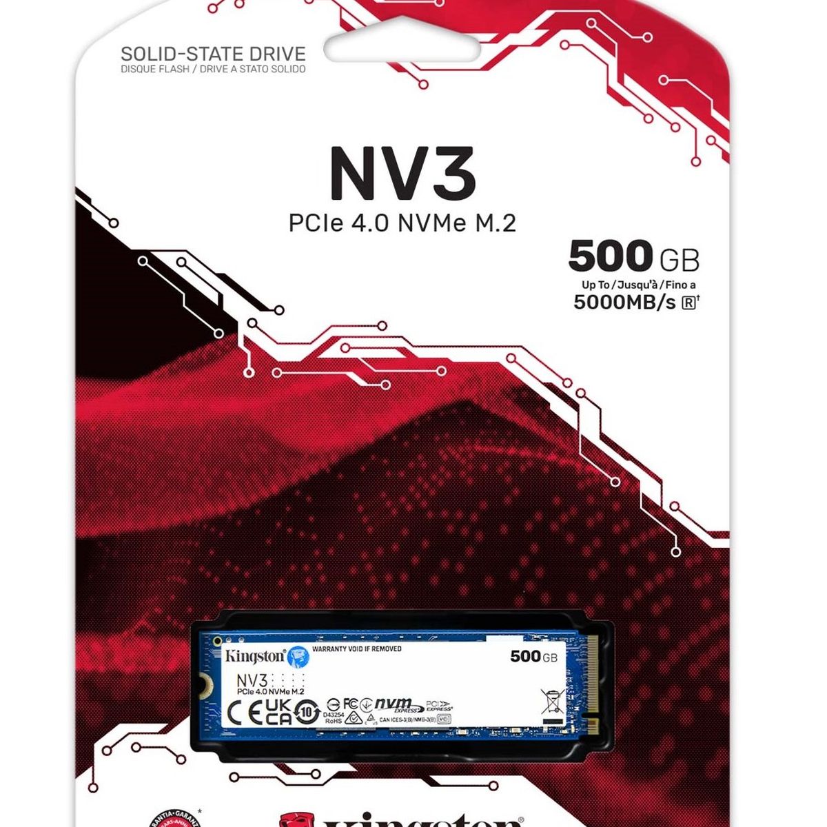 KINGSTON - DISCO DURO INTERNO SOLIDO -SSD M.2 - KINGSTON NV3 - 500 GB