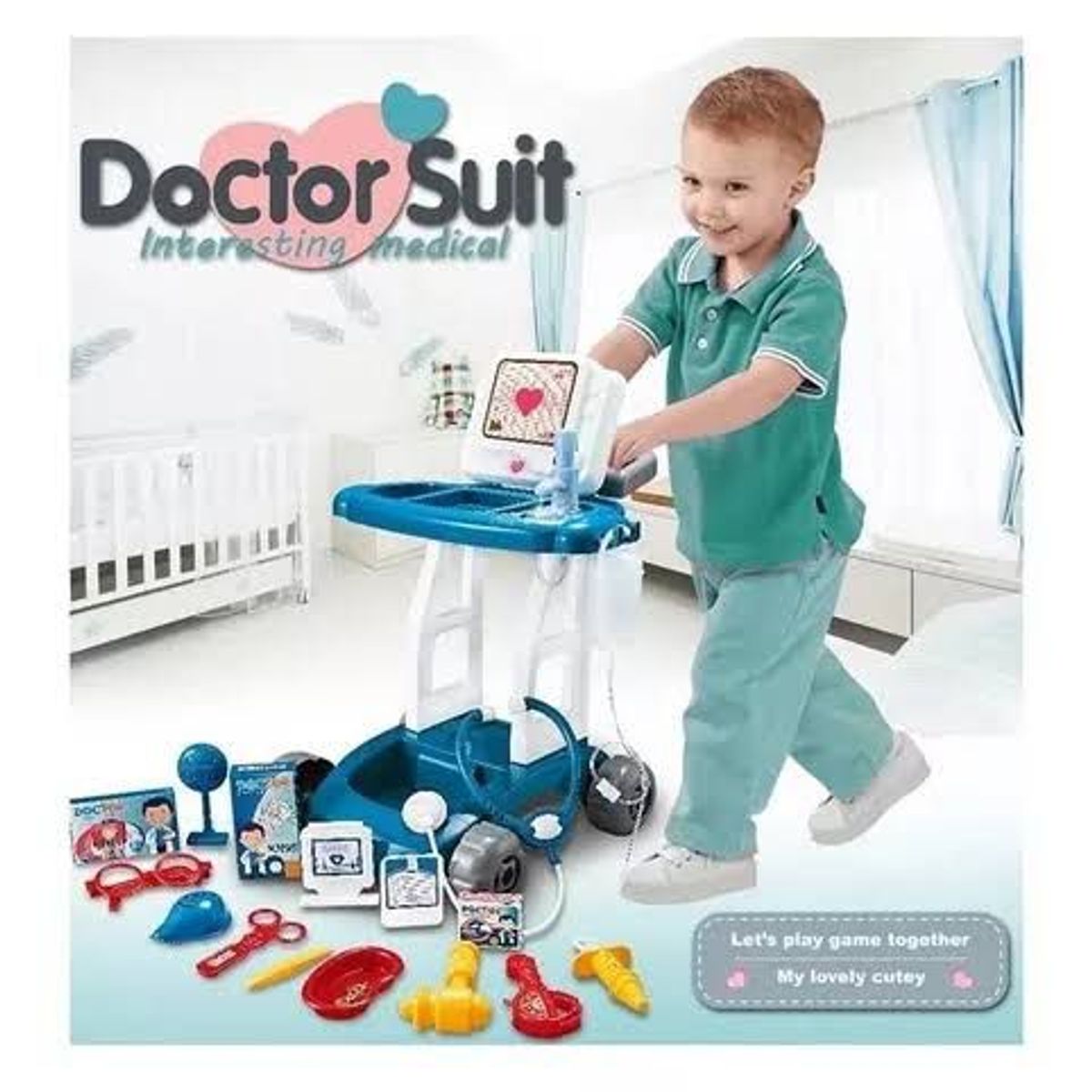 GENERICO - SET DE DOCTOR MUSICAL PARA NIÑOS - AZUL