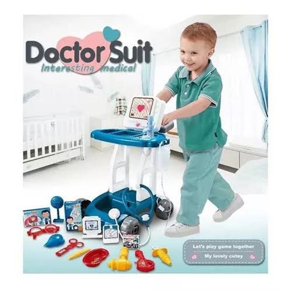 GENERICO - SET DE DOCTOR MUSICAL PARA NIÑOS - AZUL