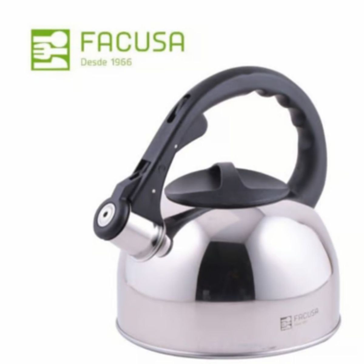 FACUSA - Tetera Acero Inoxidable Facusa de 2.5 litros con Silbador