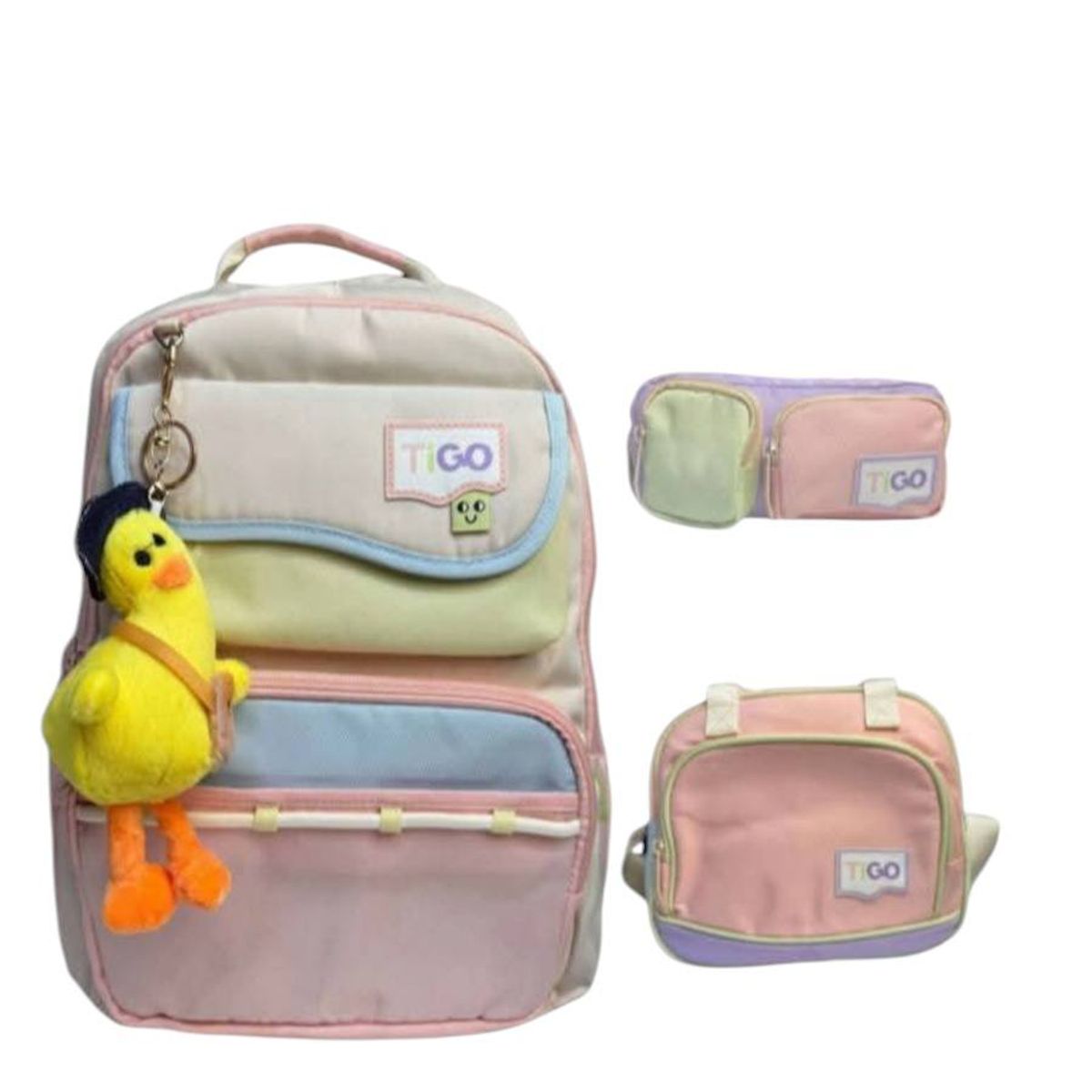 TIGO - MOCHILA TRIPACK TIGO KAWAII YELLOW