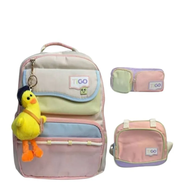 TIGO - MOCHILA TRIPACK TIGO KAWAII YELLOW