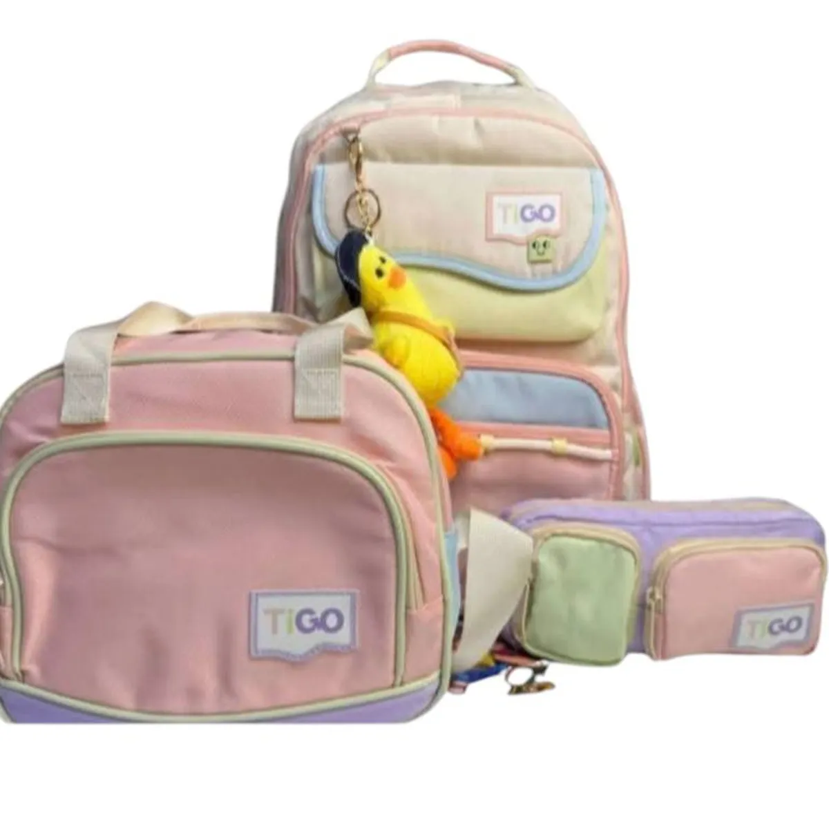 TIGO - MOCHILA TRIPACK TIGO KAWAII YELLOW