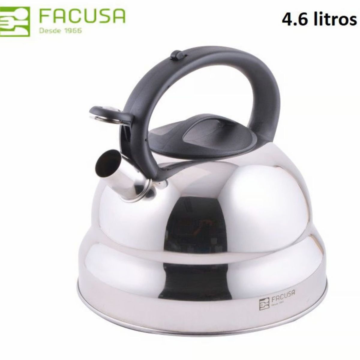 FACUSA - Tetera Acero Inoxidable Facusa de 4.6 litros con Silbador