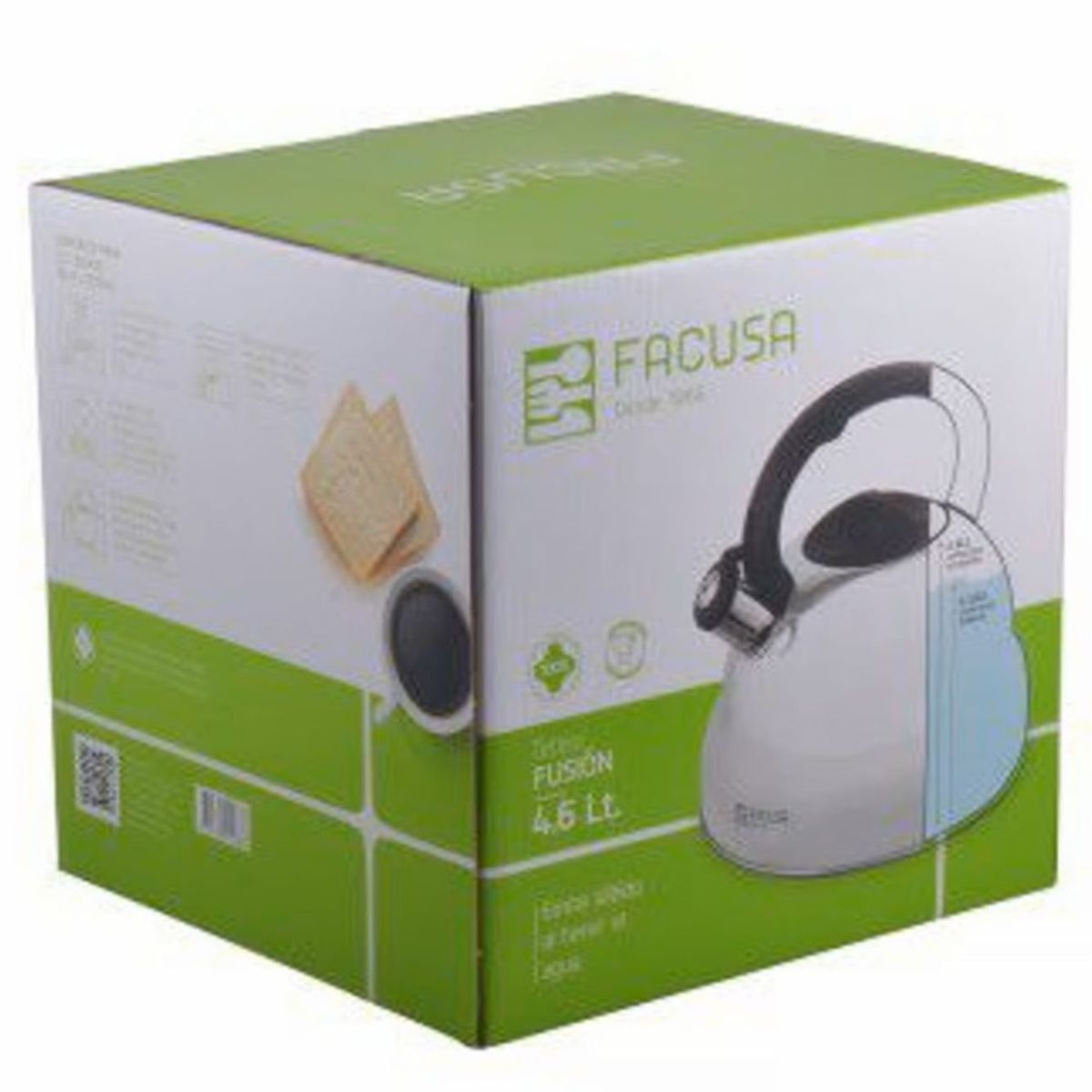 FACUSA - Tetera Acero Inoxidable Facusa de 4.6 litros con Silbador