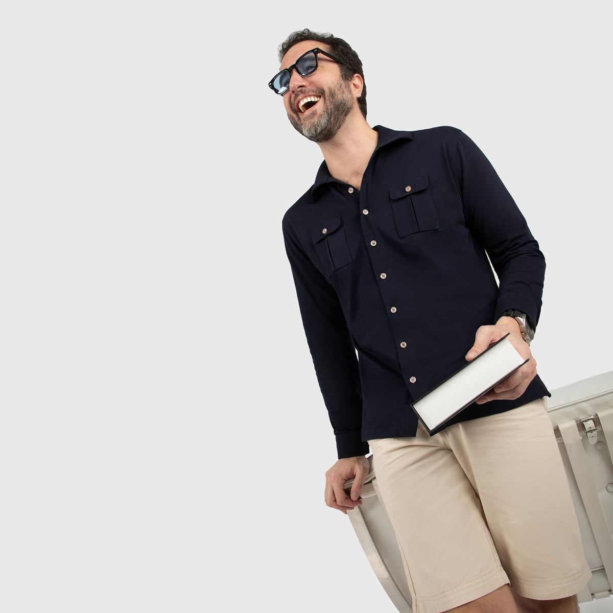 CONUNDRA CLOTHING - Camisa Azul 100% Algodón