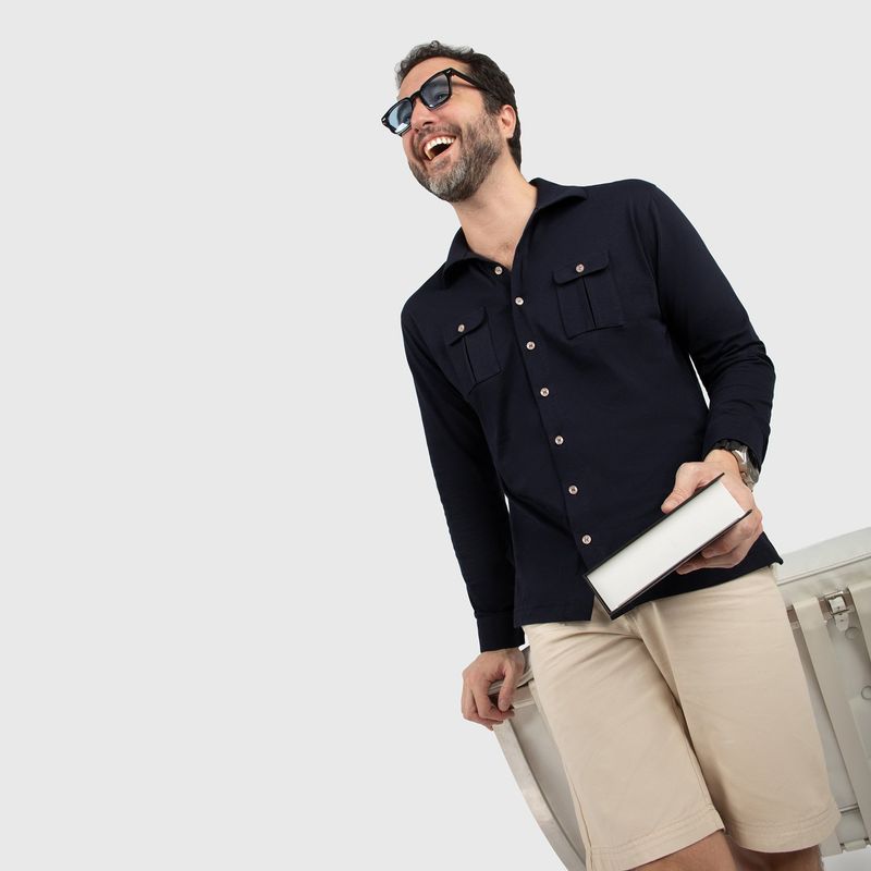 CONUNDRA CLOTHING - Camisa Azul 100% Algodón