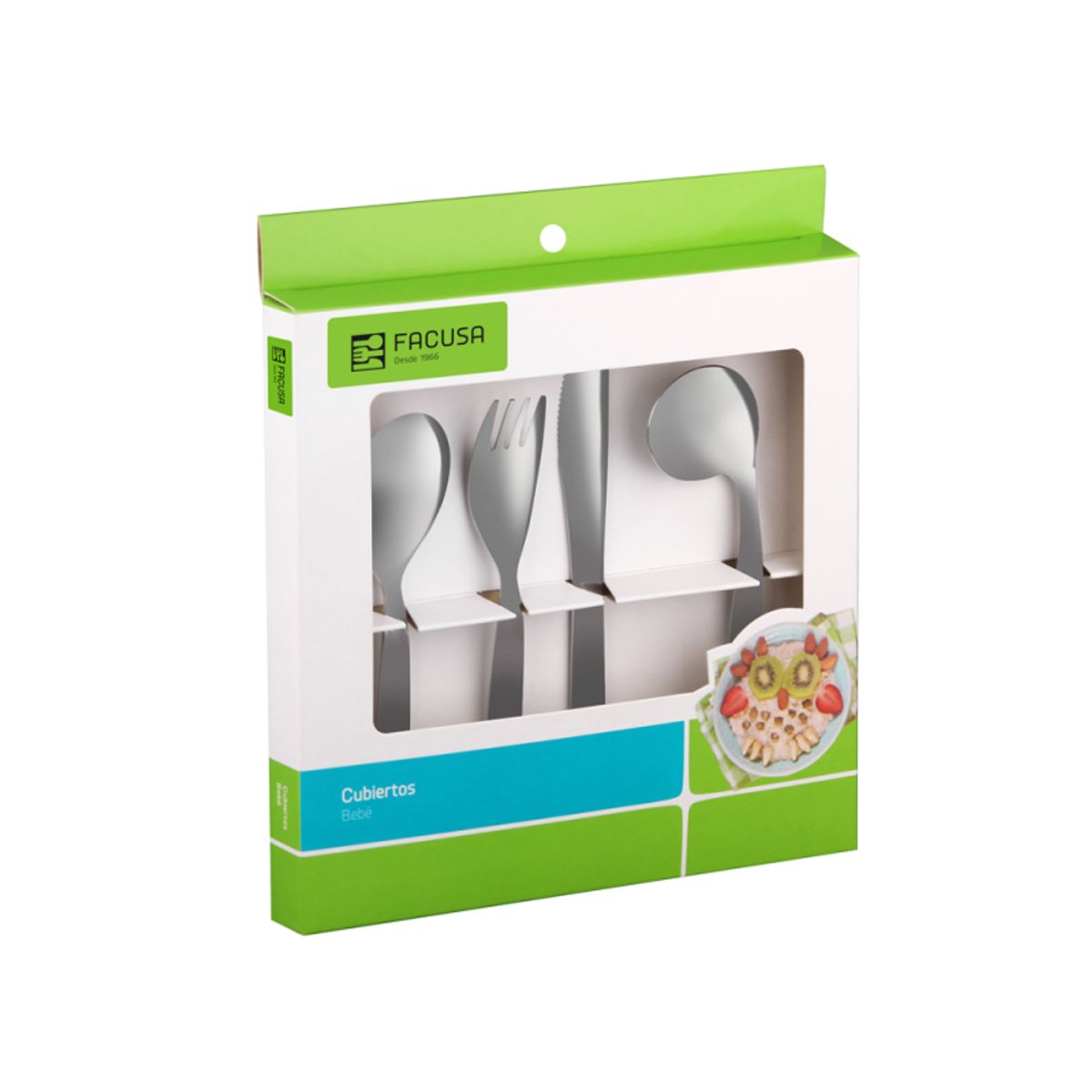 FACUSA - SET CUBIERTOS BEBE X 4 PZ MODELO 723