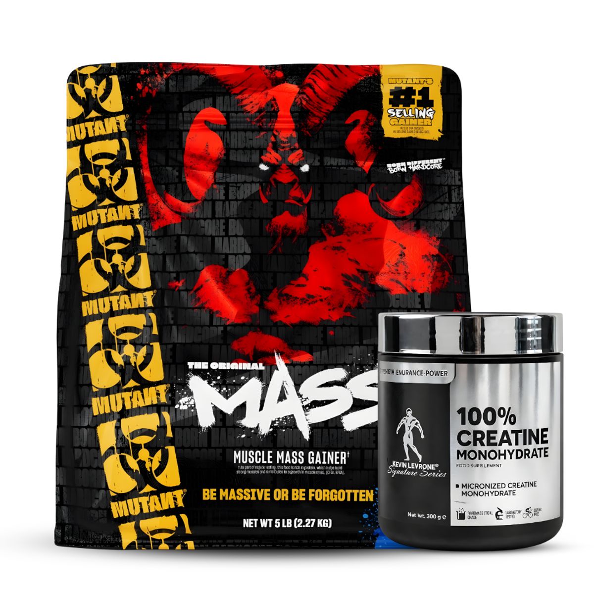 MUTANT - Mutant Mass 5 LB Ganador de Masa - Vainilla Ice Cream + Creatina Kevin Levrone 300 G