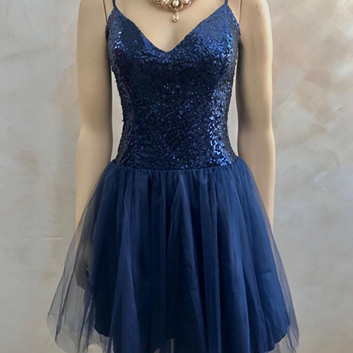 GENERICO - Vestido Tul Ilusión Catherine Color Azul Estacion 108