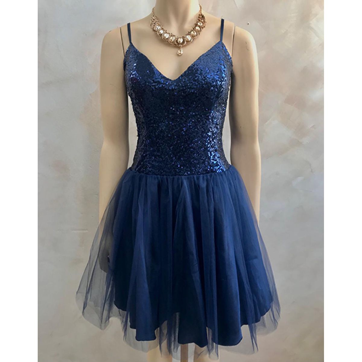 GENERICO - Vestido Tul Ilusión Catherine Color Azul Estacion 108