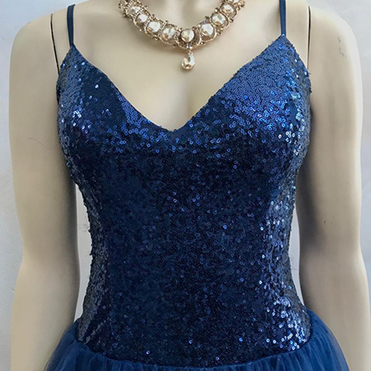 GENERICO - Vestido Tul Ilusión Catherine Color Azul Estacion 108