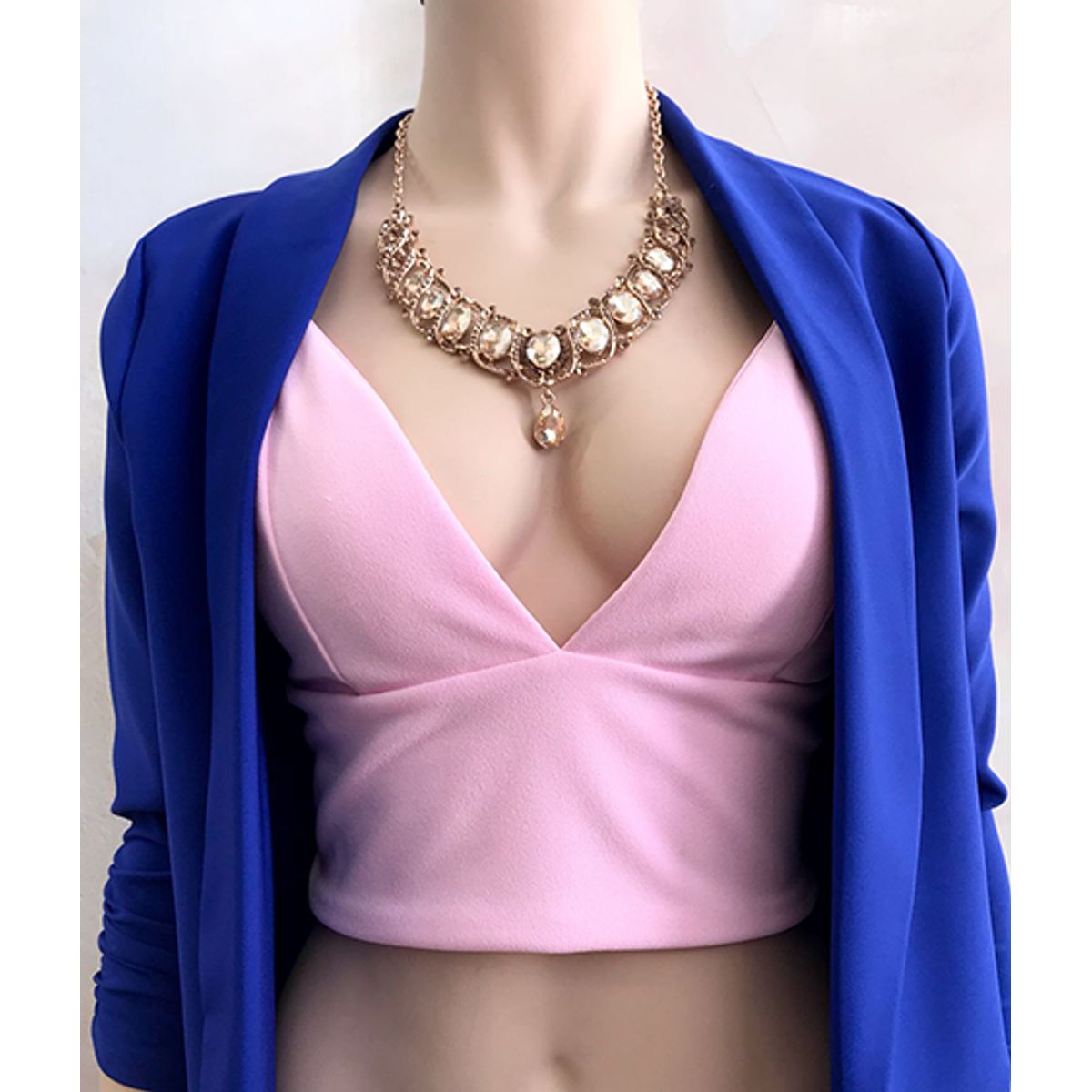 GENERICO - Top Crop Tirantes Bianca Rosa Bebe Estacion 108