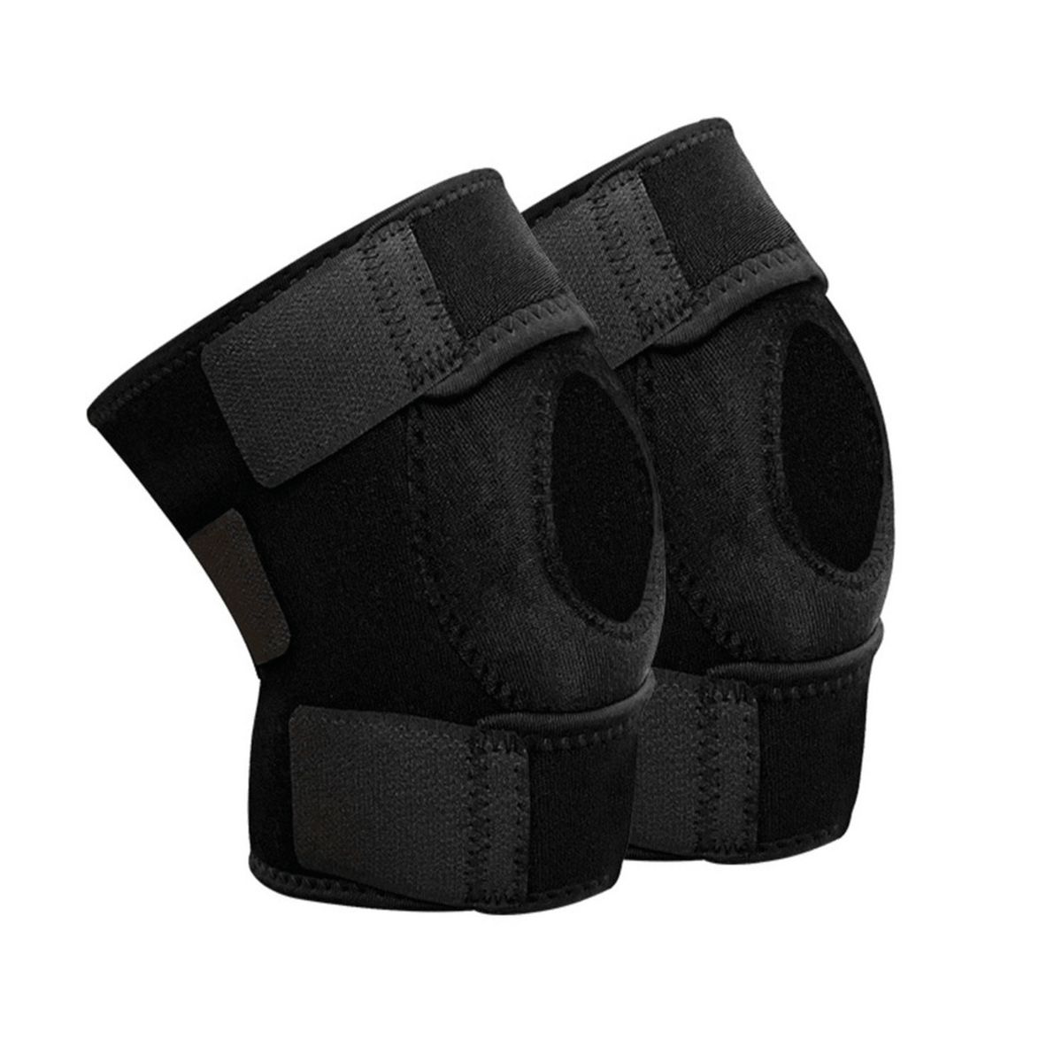 Alpha Gym - Rodillera abierta deportiva ajustable con varillas - L