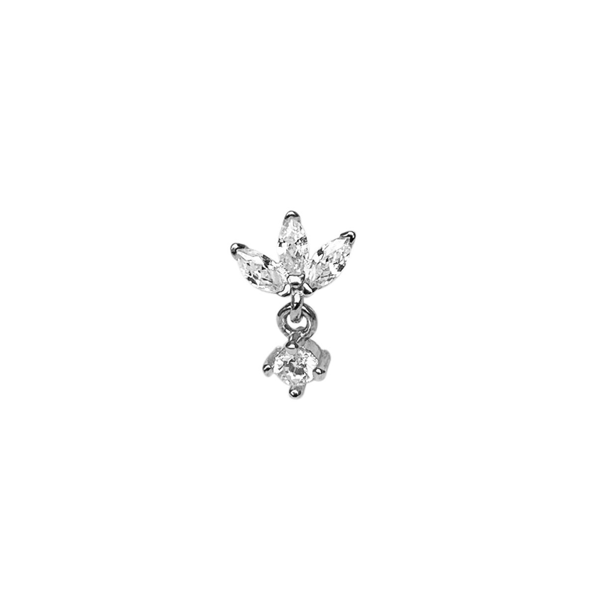 CLEO JOYAS & ACCESORIOS - Piercing Circonia 925 Plateado Plata