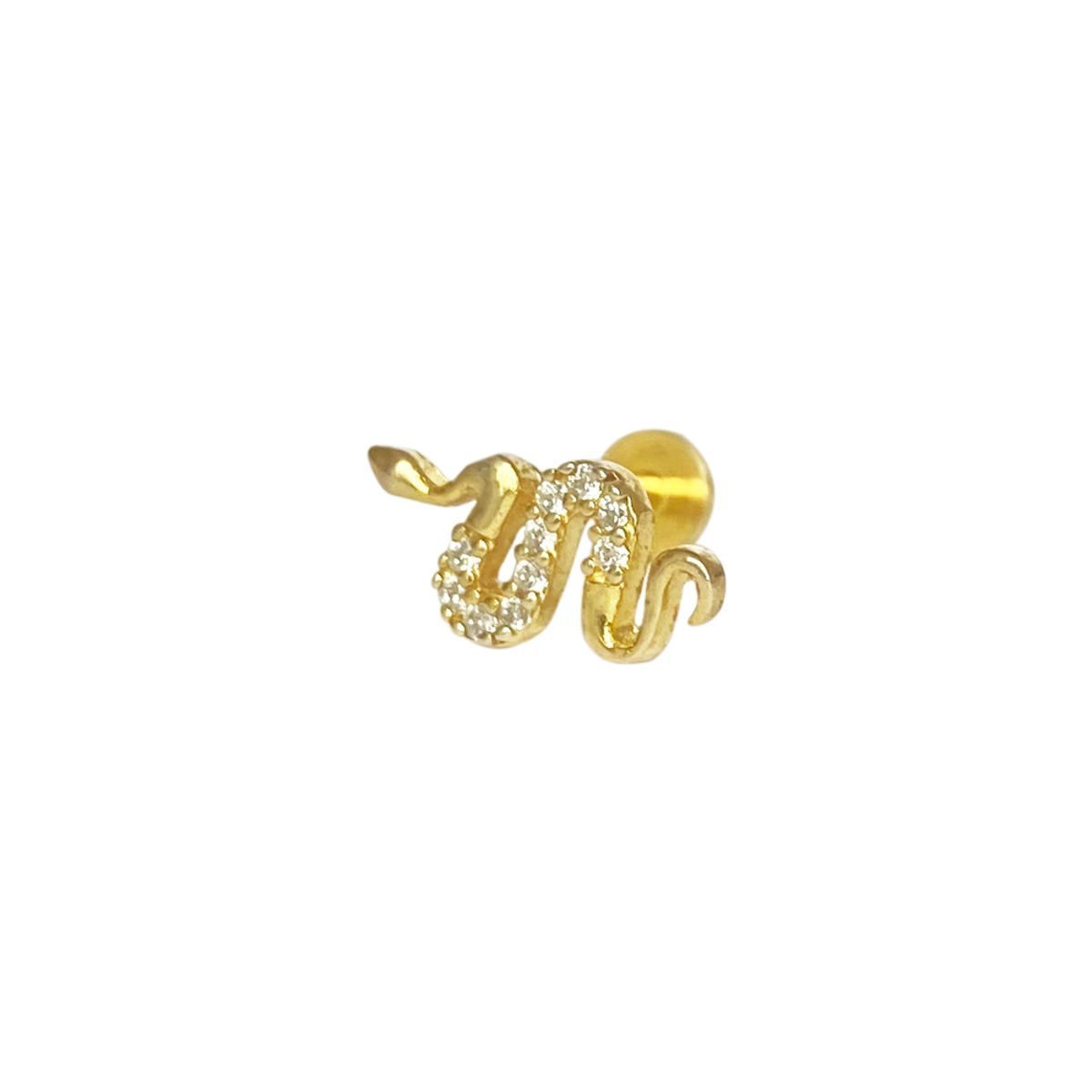 CLEO JOYAS & ACCESORIOS - Piercing Serpiente  Dorado Plata