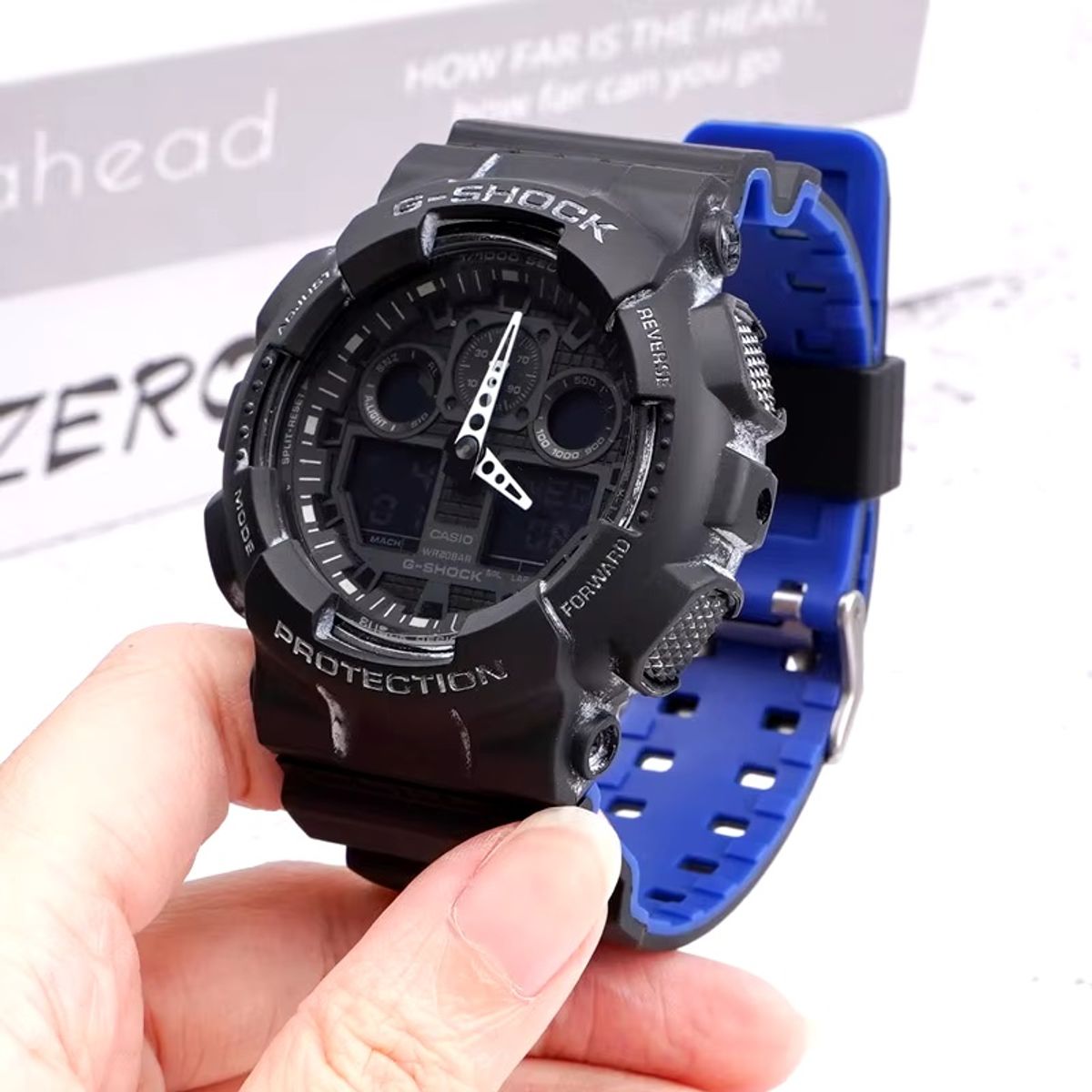 GENERICO - Correa Repuesto Bicolor para CASIO G SHOCK GA-700 - NAzul