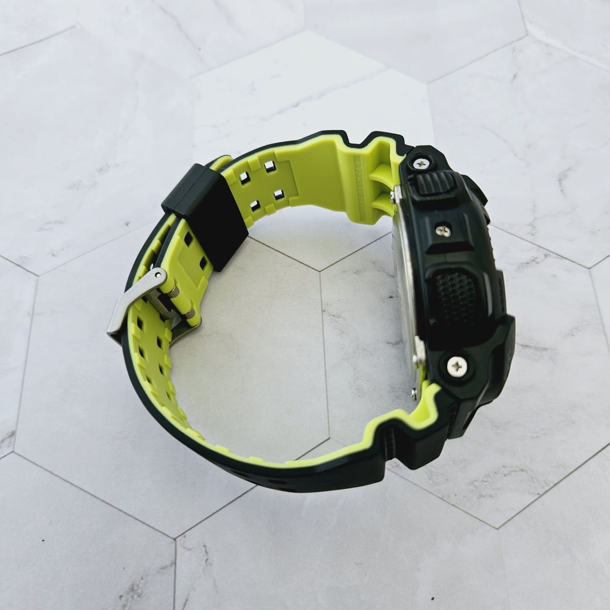 GENERICO - Correa Bicolor para CASIO G SHOCK GA-100 - 110 - 120 - NAmarillo