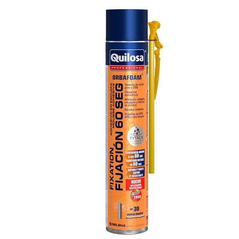 QUILOSA - Espuma Adhesiva Fijación 60 Segundos Cánula Ergo 750 ml