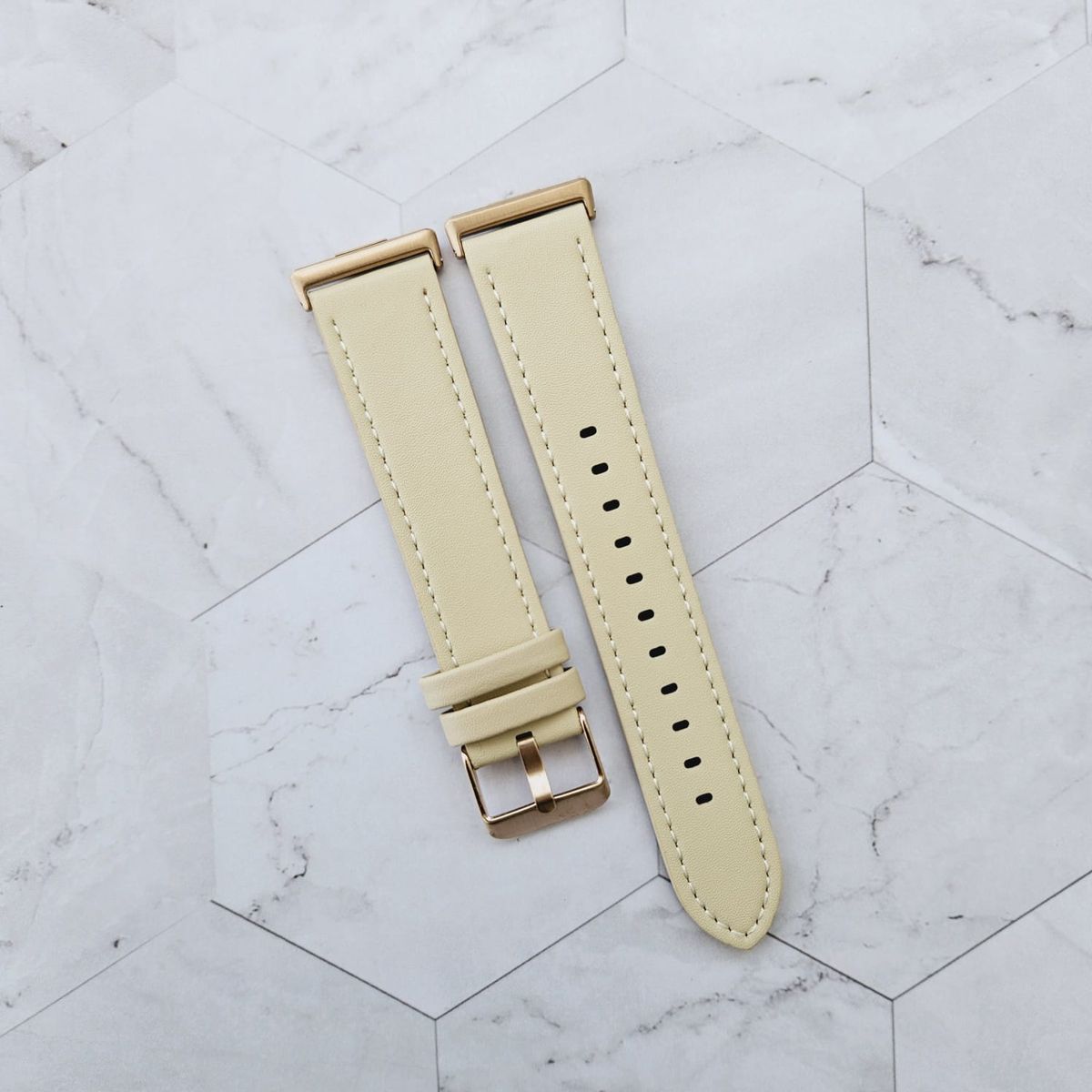 GENERICO - Correa Cuero Color para HUAWEI FIT 3 - Beige