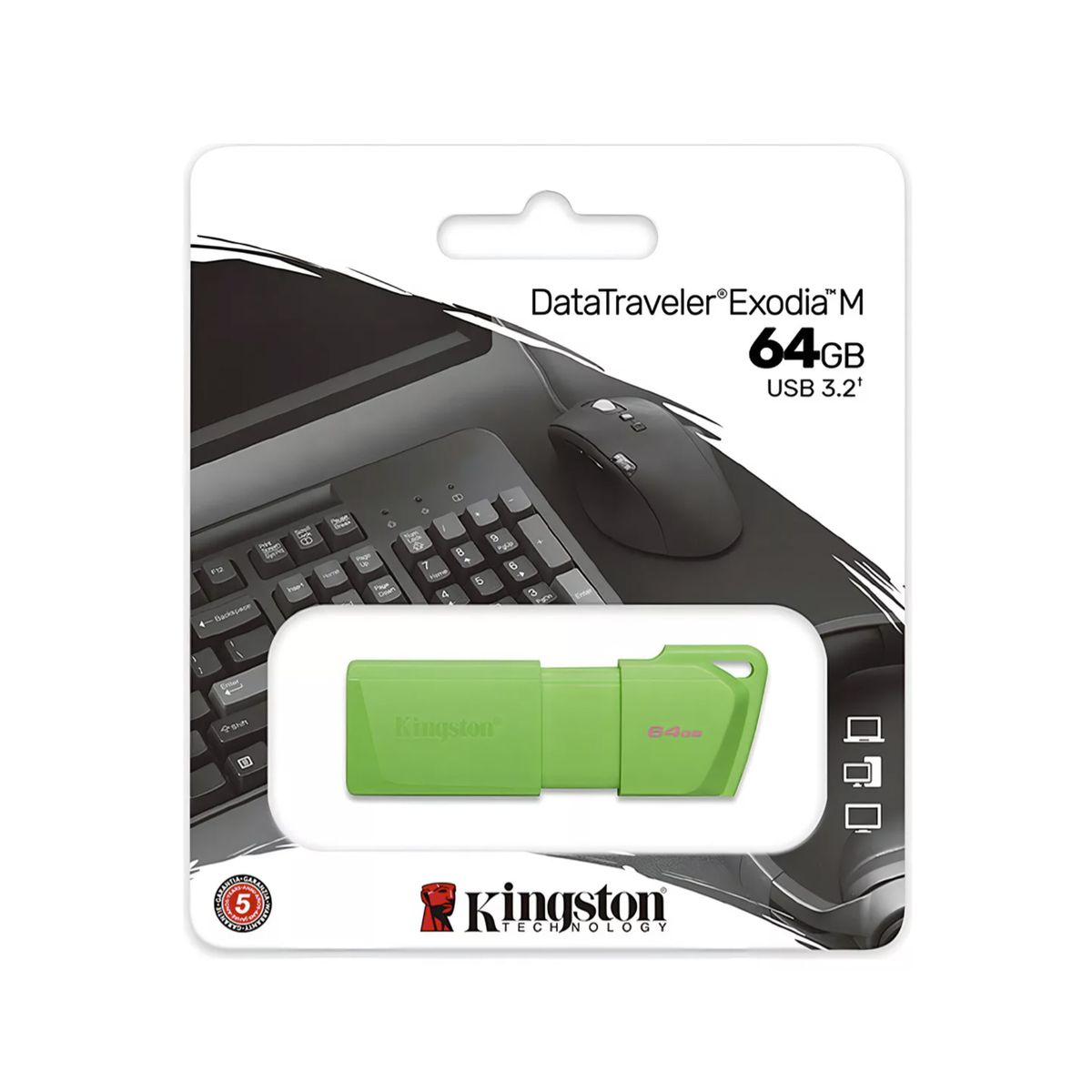 KINGSTON - MEMORIA USB KINGSTON DATATRAVELER EXODIA M 64GB USB PN KC-U2L64-7LG