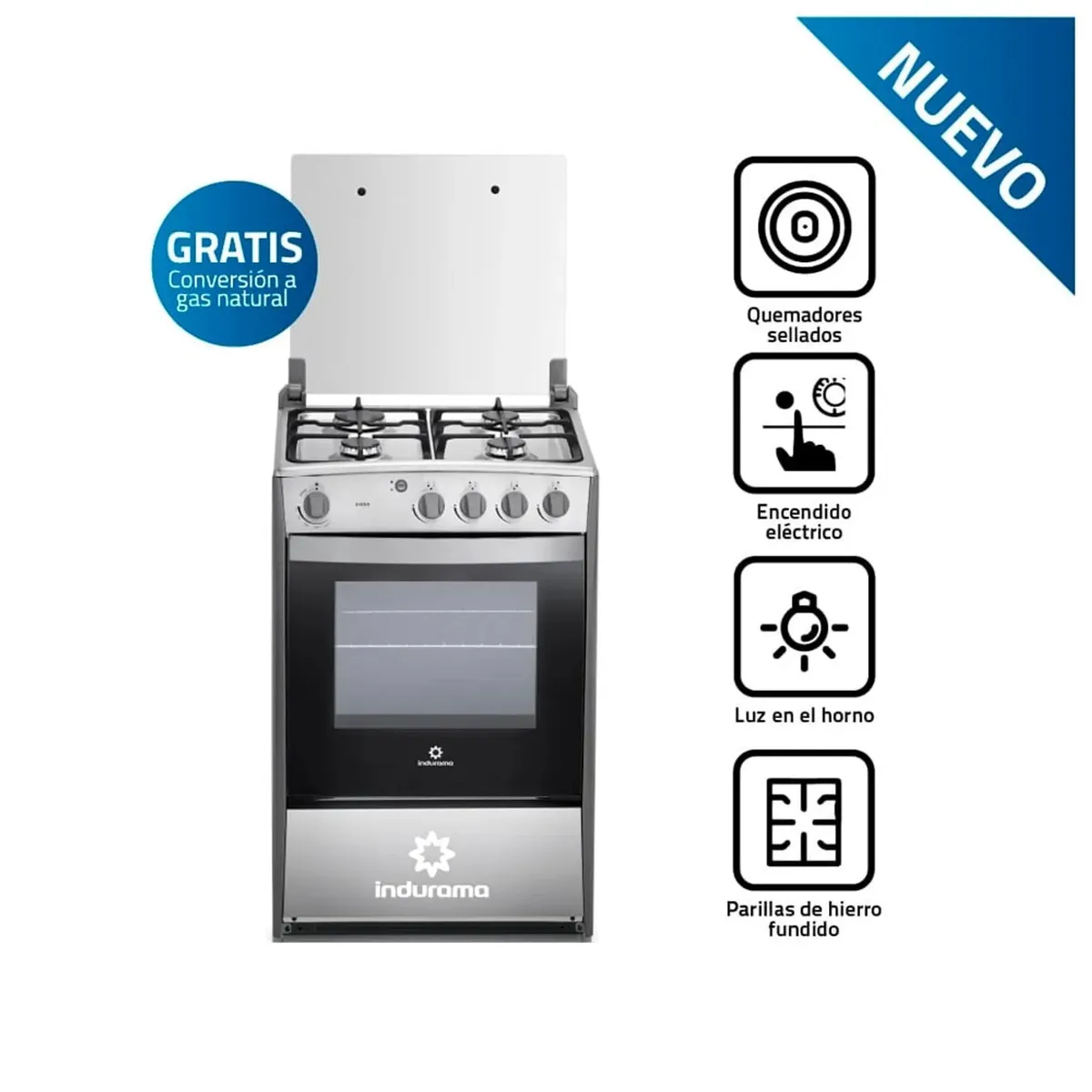 INDURAMA - Cocina de piso a Gas Indurama VIENA QZ