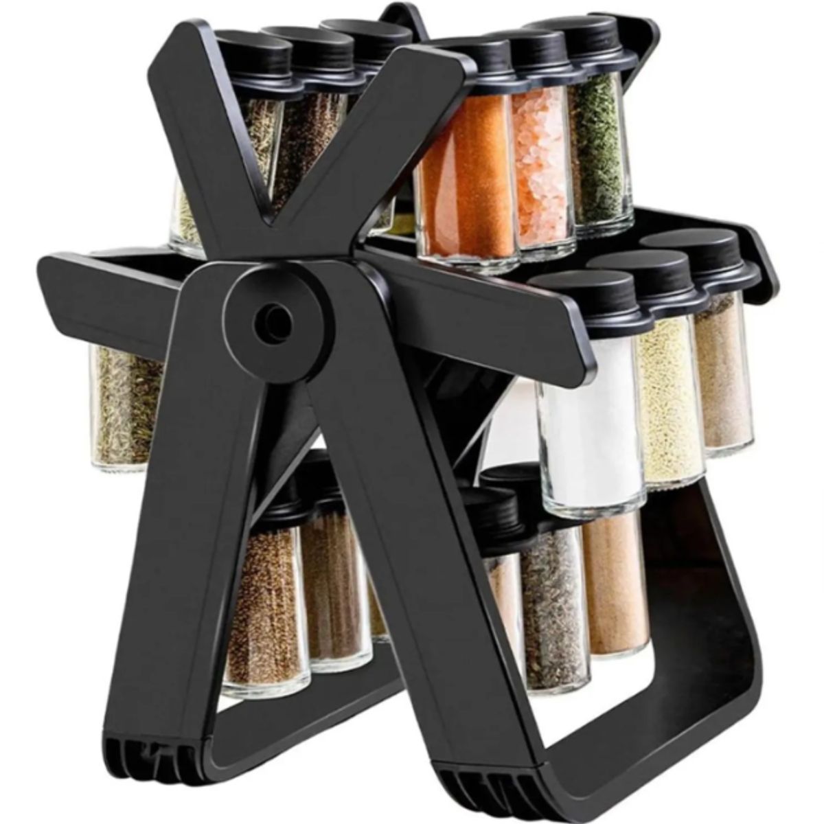 GENERICO - Condimentero Especiero Giratorio Moderno 18 Frascos