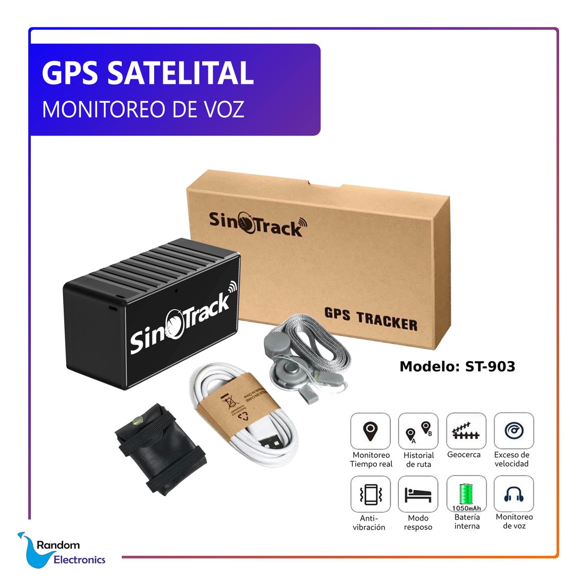 GENERICO - SINOTRACK ST-903 MINI GPS GSM RECARGABLE MONITOR DE VOZ PERSONAL APP