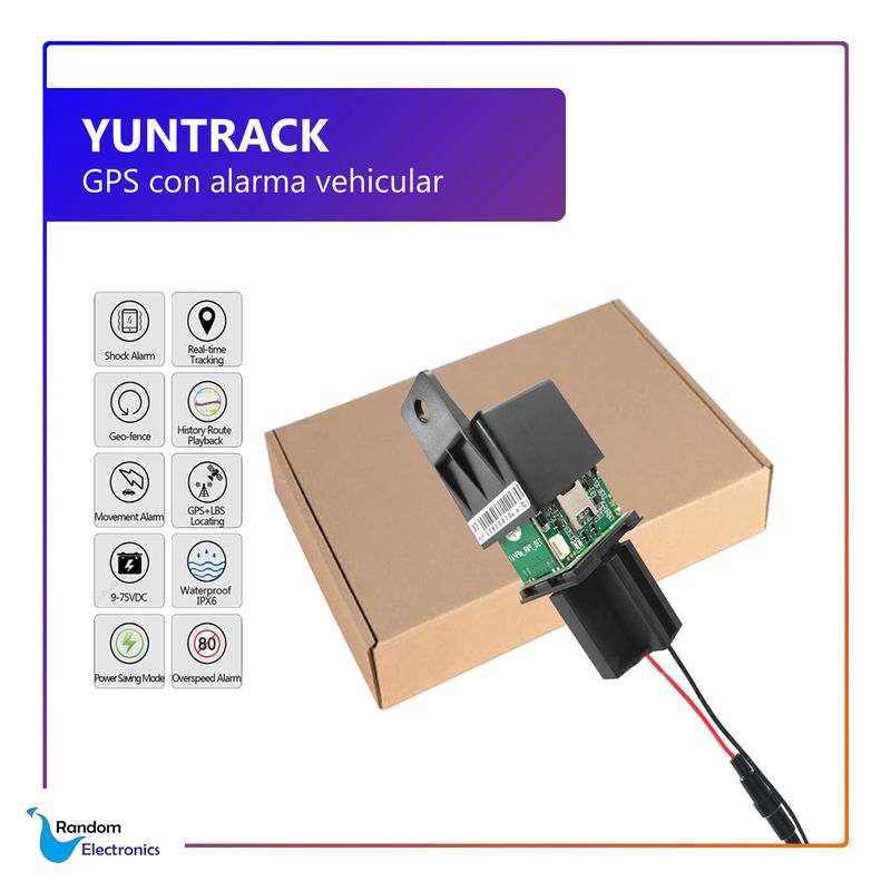 GENERICO - YUNTRACK CJ740 RASTREADOR GPS ANTIRROBO APLICACIÓN GSM SMS