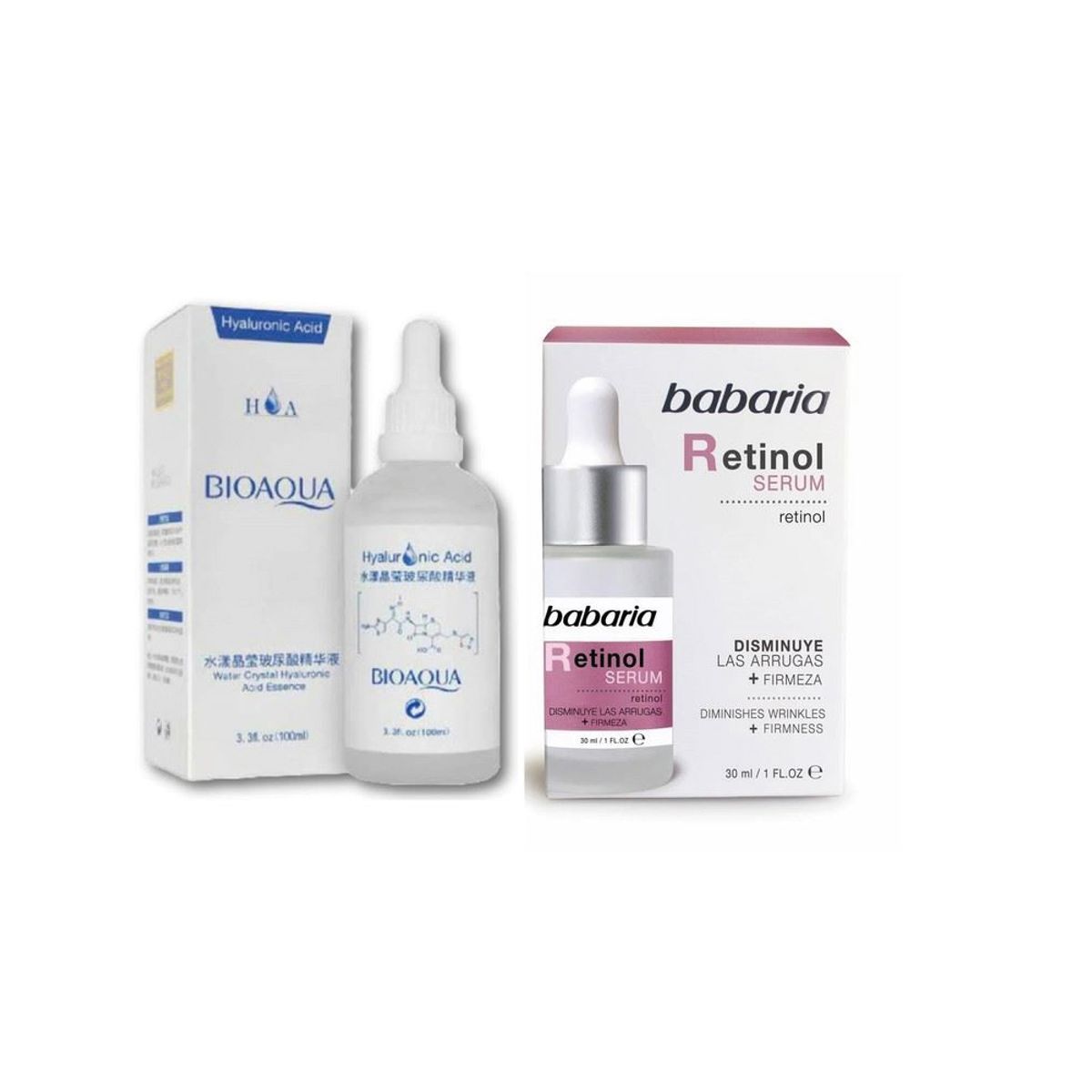 BIOAQUA - Serum Ácido Hialurónico 100 ml Bioaqua + Serum Facial Retinol