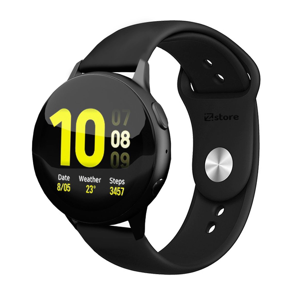 GENERICO - Correa Compatible Con Samsung Galaxy Watch Active 2 Negro Broche 20mm