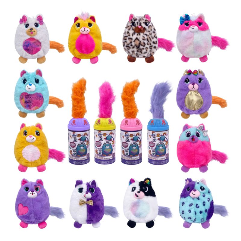 GENERICO - Gatitos Sorpresa con Brillo y Cola Esponjosa