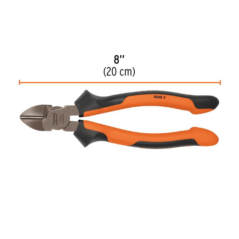 TRUPER - Pinza corte diagonal 8 alta palanca Comfort Grip Truper