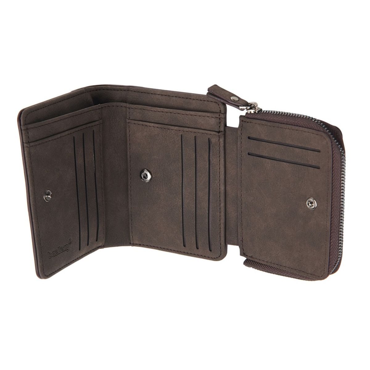 BAELLERRY - Billetera de cuero vegano 9201 de Tres cuerpos