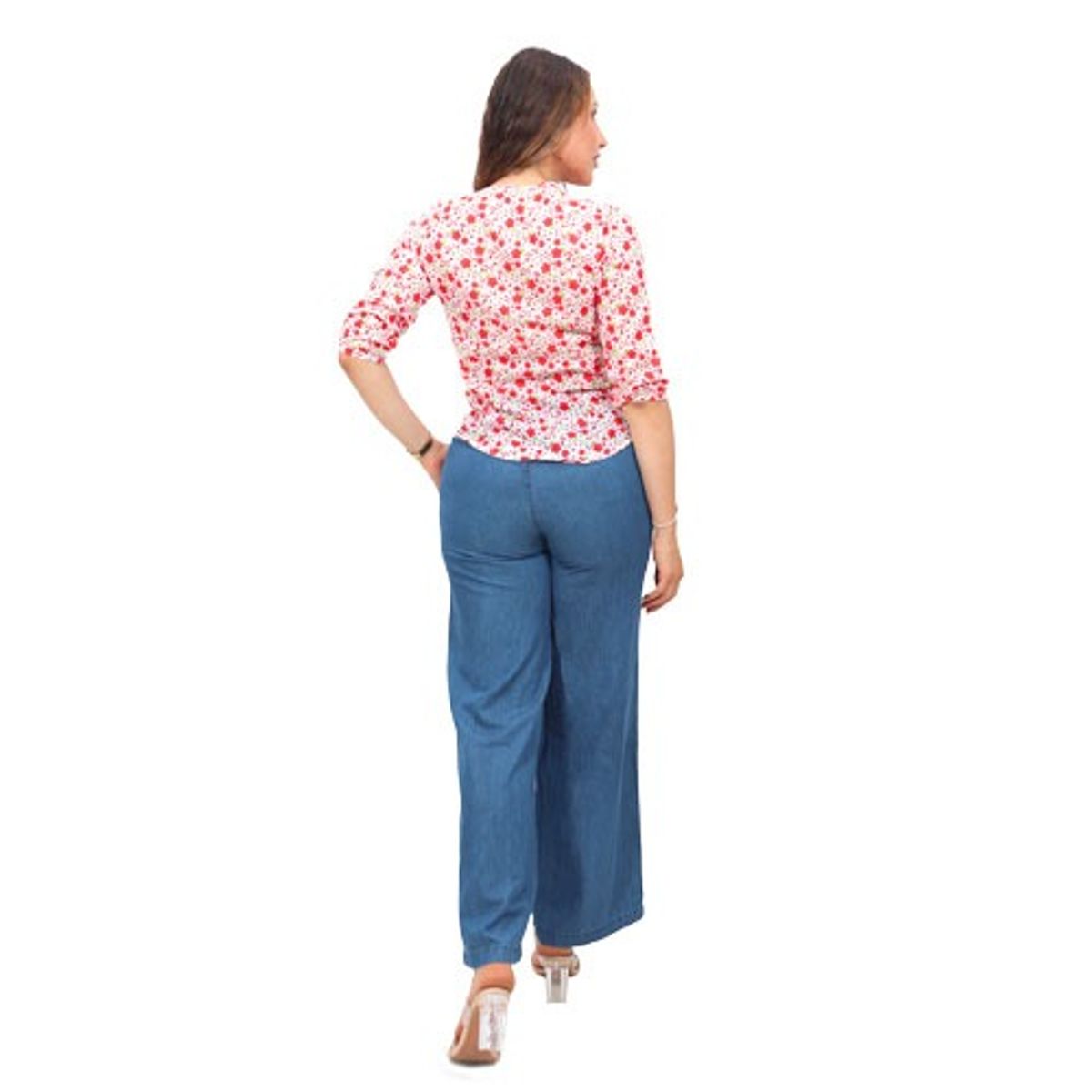 BOABLANCA - Pantalón jeans para dama 100% algodón denim peruano