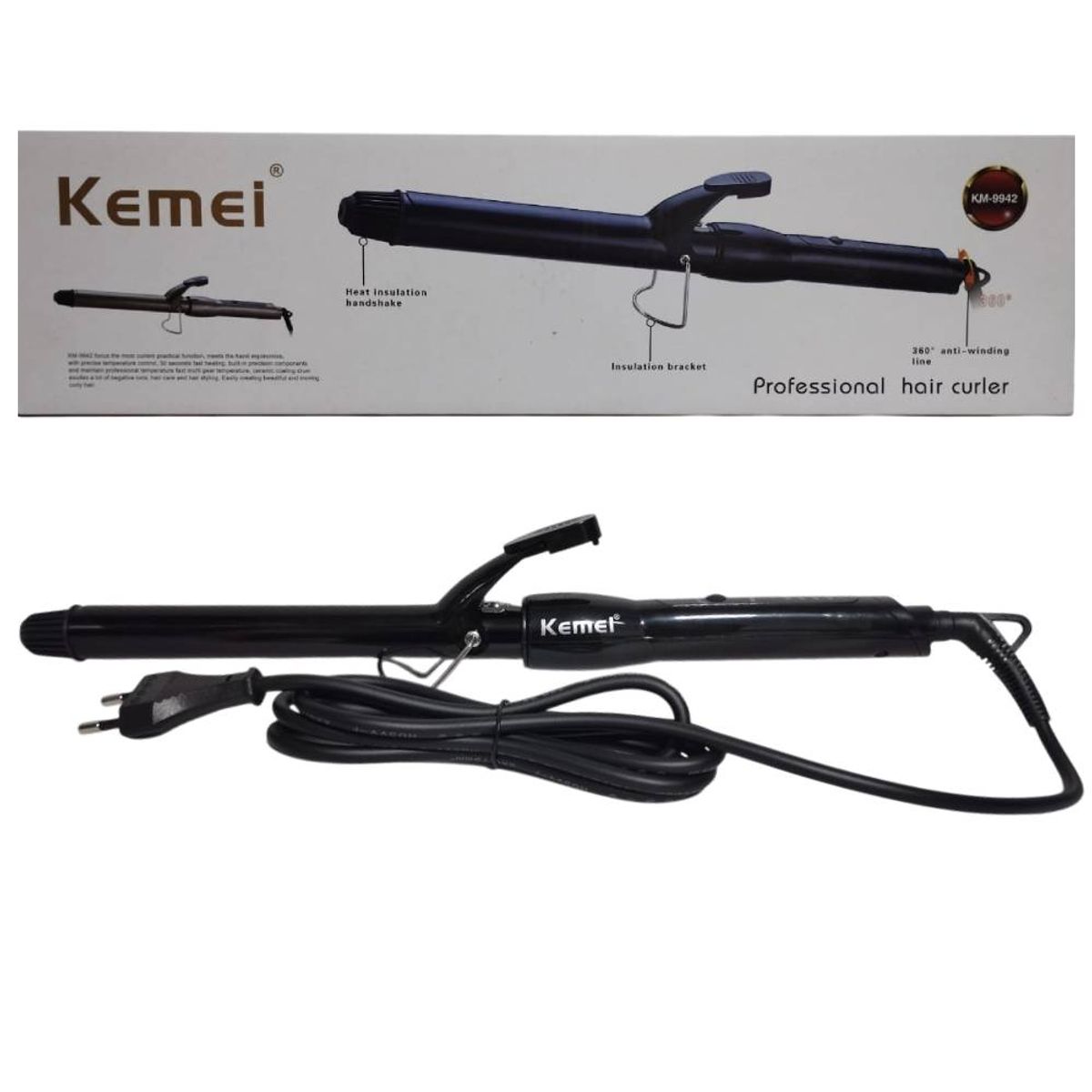 KEMEI - Rizador Ondulador  de Cabello de 22 Milimetros Profesional .